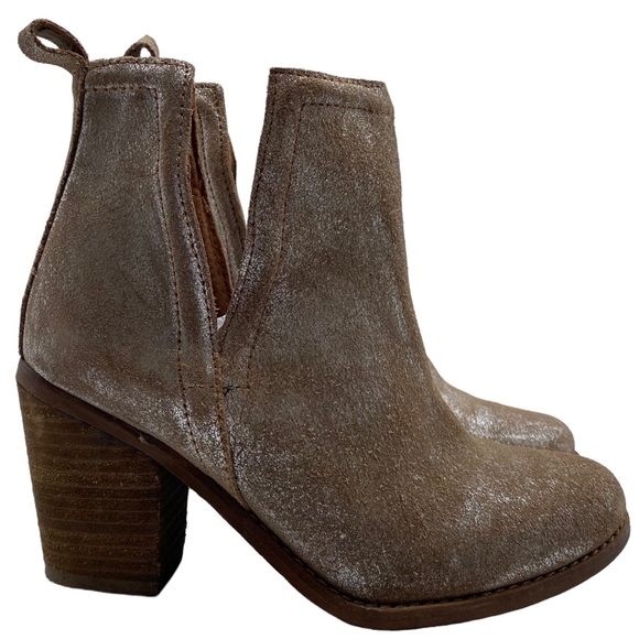 Diba Later On Leather Cut Out Block Heel Boots Size 6 - Picture 2 of 9